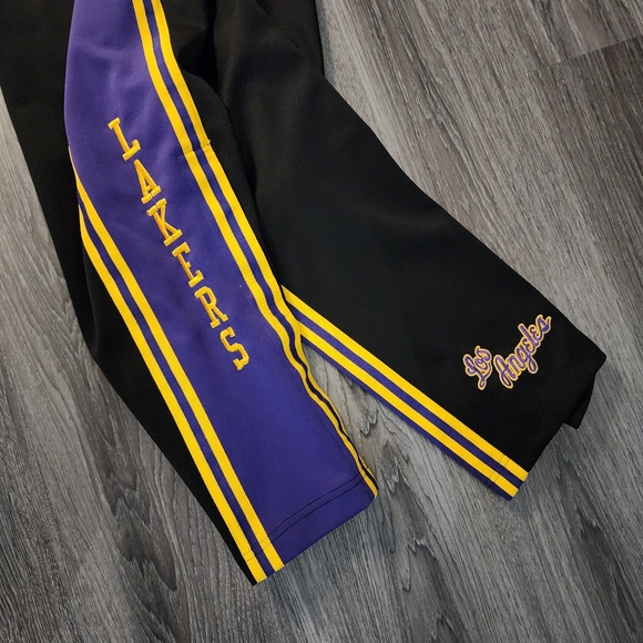 Vintage x 90s Nike Team Sport NBA LA Lakers ThrowbackCourtside Warm Up Pants - Picture 4 of 7